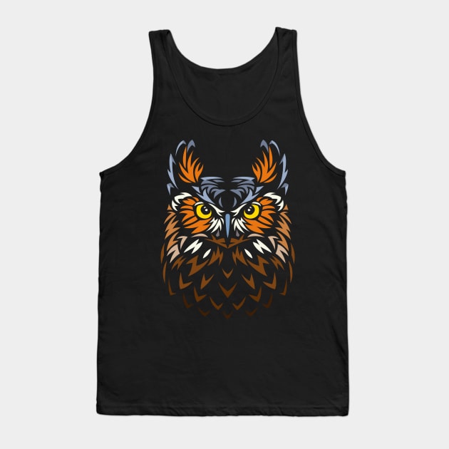 Tribal Owl Tank Top by albertocubatas